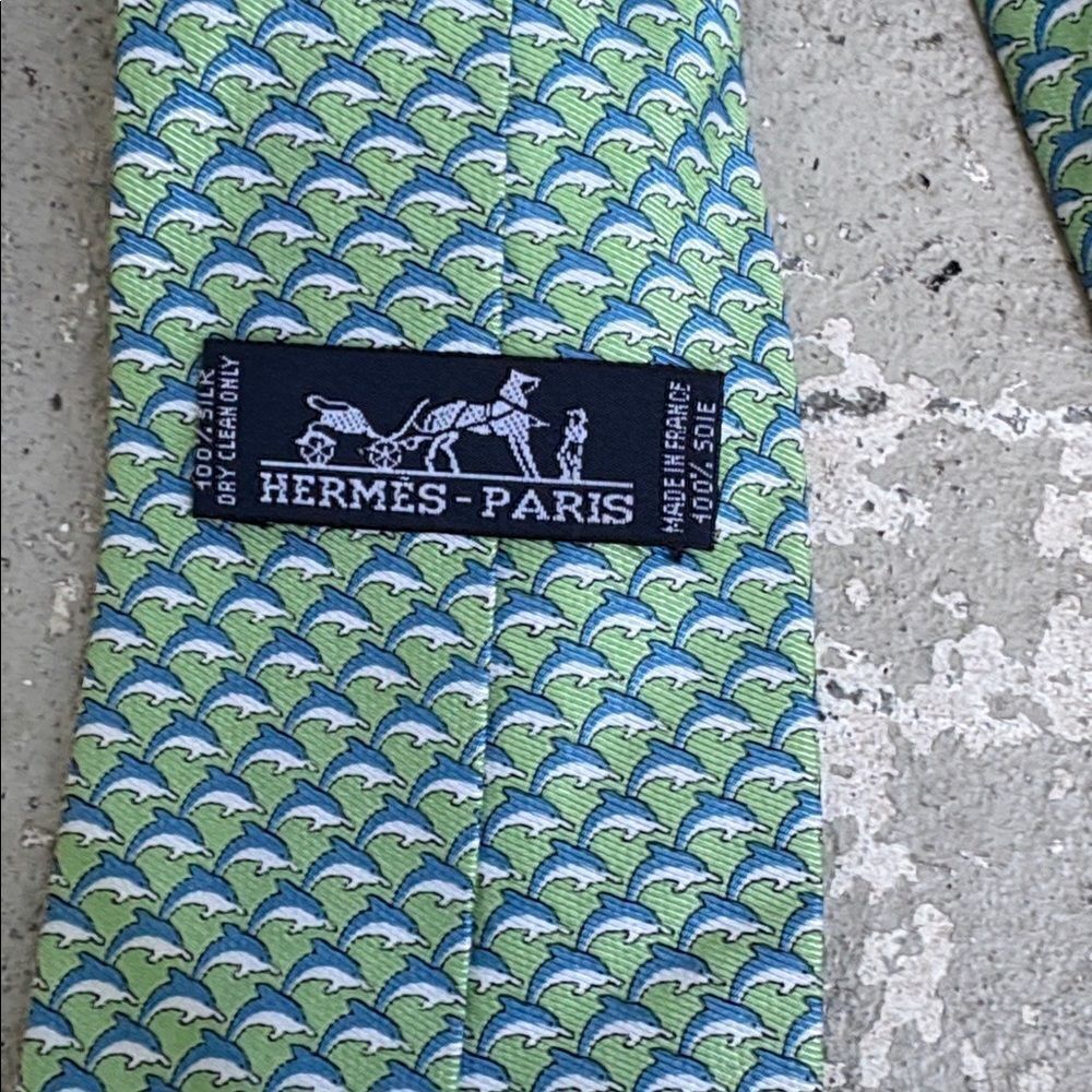 Hermes vintage dolphin tie - Picture 3 of 5